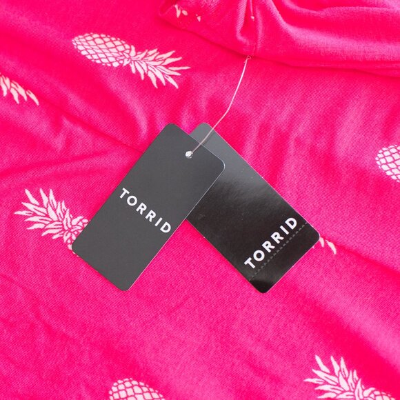 NWT Torrid Mini Super Soft Fit N Flare Dress Pink Size 4 - 4x/26 - Picture 7 of 11